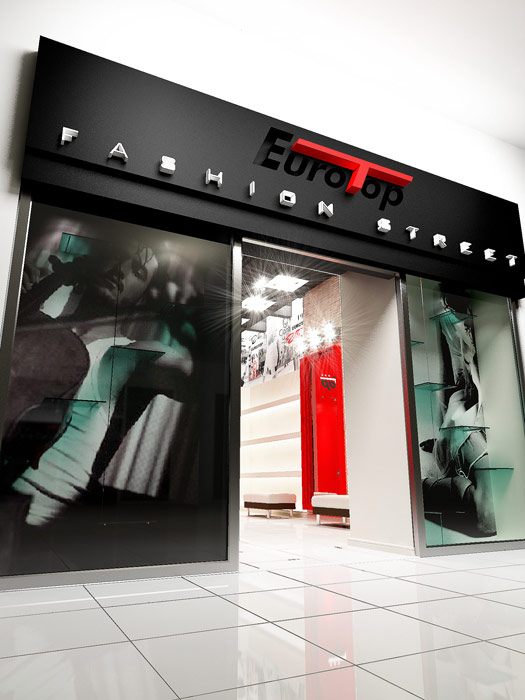 Создание интерьера для магазина одежды «EuroTop»