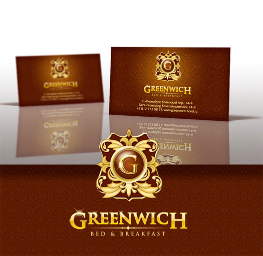 Дизайн логотипа для мини-отеля «Гринвич»
