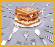 Дизайн светового короба. Реклама сэндвича «Монстр» сеть кафетериев «MIKC»