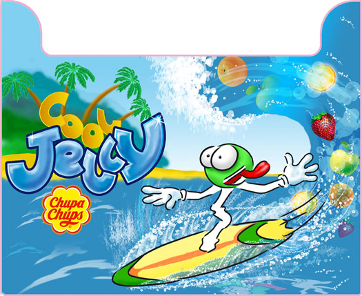 Эскизы шоубокса и логотипа для торговой марки «Cool Jelly» (Chupa Chups)